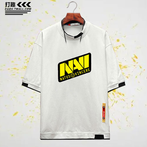 Natus Vincere队服CSGO反恐电竞NAVI战队男女休闲假两件短袖T恤潮
