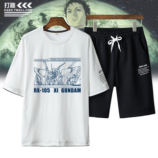 漫能机动战士柯西高达闪光的哈萨维t恤周边全棉短袖衣服男女动漫