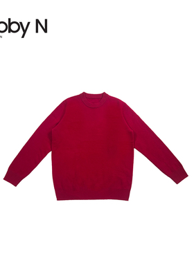 全年龄段男女同款全羊毛套头基础版毛衣/黑色炭灰色红色105-130