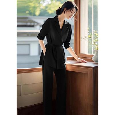 气质职业西装套装女2025年夏装新款洋气时髦时尚女装阔腿裤两件套