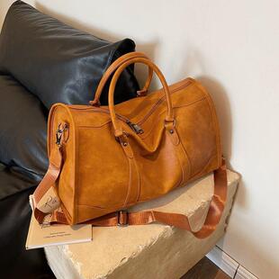 运动包包女健身包皮质2023新款复古旅游手提包女士轻便短途旅行包