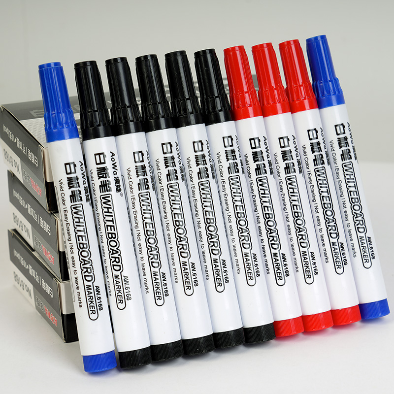 白板笔可擦红蓝色黑色水性易擦