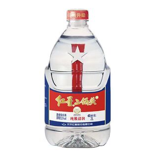 红星二锅头桶装 1桶 6桶 纯粮清润清香型白酒高度泡药酒 52度2L