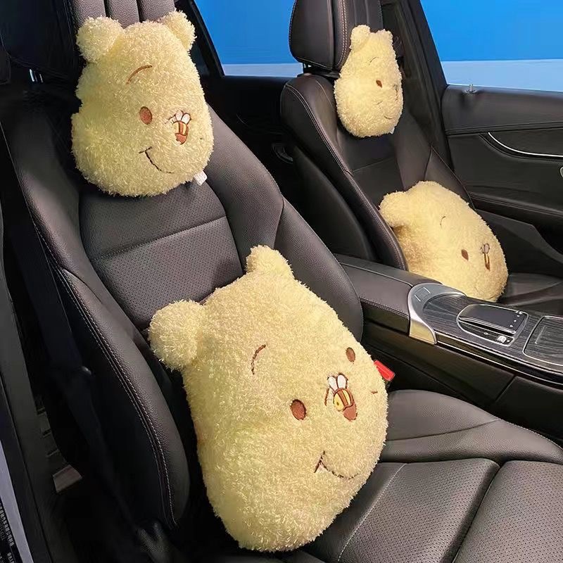 卡通维尼汽车头枕靠垫