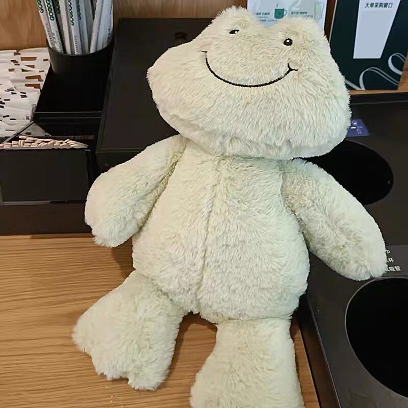 可爱快乐的一只小青蛙小鸭毛绒玩具治愈系公仔睡觉抱枕女生礼物