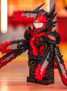 国潮玩具电锯人积木小人仔电次玛奇玛动漫周边儿童礼物适用于乐高