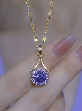 轻奢爆款高级感锁骨链锆石水晶