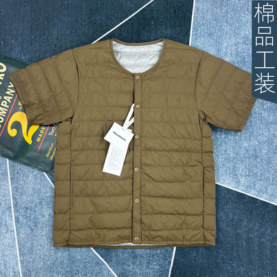 90绒秋冬季山系机能无领短袖羽绒