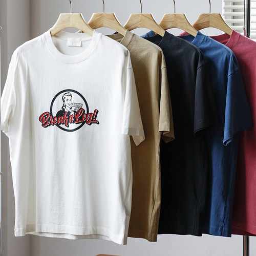 重磅纯棉美式复古宽松短袖T恤男