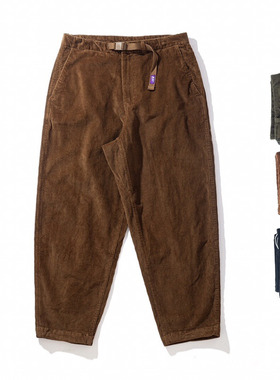 重磅紫标秋冬厚灯芯绒锥形休闲裤男宽松cityboy日系穿搭复古工装