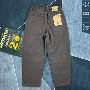 裤 秋季 工装 子男弹力弯刀裤 男潮牌痞帅直筒拼接 微锥形宽松休闲裤