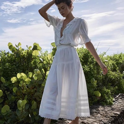 doen法式优雅半身裙长裙