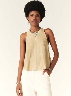 美国代购 ba&sh 宽领口无袖上衣飘逸benn背心bash1E24BENN