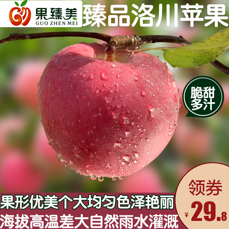 洛川苹果水果新鲜应当季现摘脆甜陕西大红富士冰糖心10斤整箱包邮