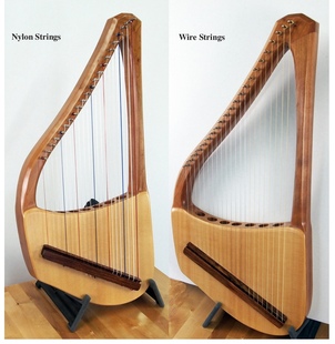22弦里拉琴新款 包邮 美国原产樱桃木音疗冥想乐器莱雅琴便携竖琴