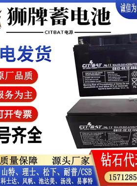 citbat狮牌蓄电池CB12-12V12AH17A20AH33A38AH40AH65A55A100AH7AH