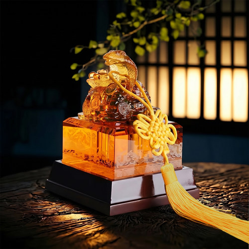 宝宝胎毛纪念品印章蛇年琉璃玉玺
