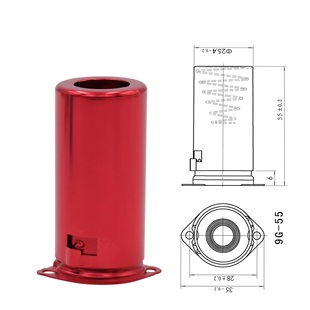 全铝罩瓷质小九脚电子管管座  此款可用于12AX7A/12AU7屏蔽罩