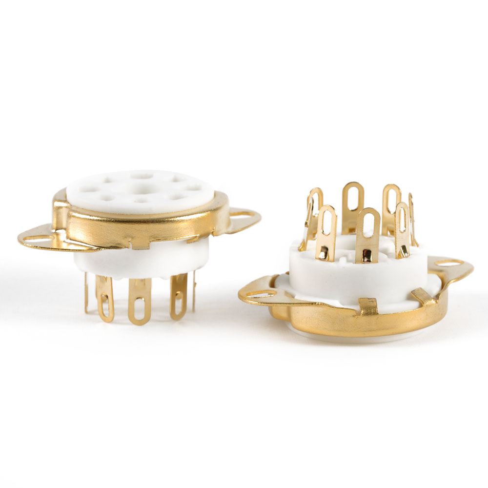 供应陶瓷镀金8脚电子管座可用于KT88/6550/EL34A/274b