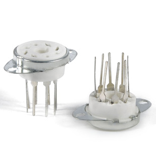 加长电子管管座TUC8-Y-4镀银脚PCB安装 使用于KT88/6550/EL34等