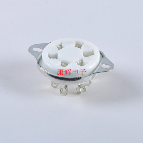 6脚陶瓷电子管座C6-21 反面装适用于WE310 310A等电子管搭棚用