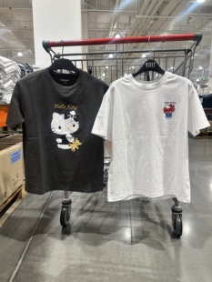 开市客HELLO KITTY联名款2026新款女短袖t恤潮牌圆领打底衫上衣