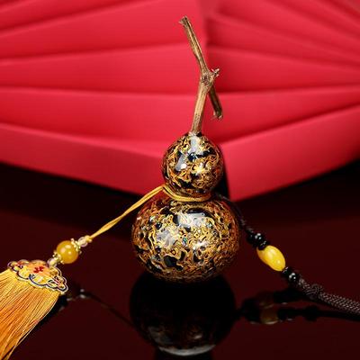 非遗大漆葫芦螺钿犀皮汽车挂件