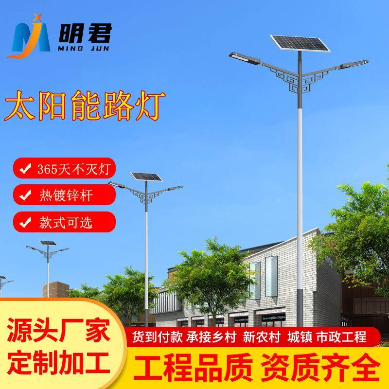 新农村太阳能6米路灯杆工程路灯庭院灯户外灯大小锥杆海螺高杆灯