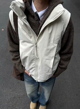 05PSYT90白鸭绒羽绒服简约解构立领马甲背心加厚保暖日系男女秋冬