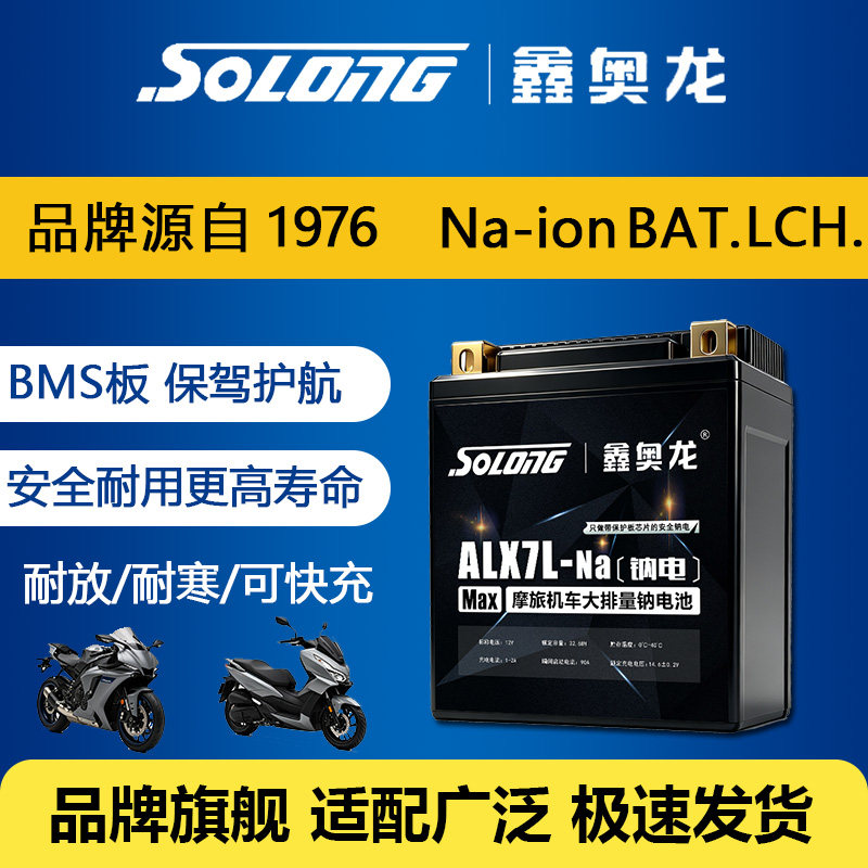 鑫奥龙大排量机车摩托车钠电池