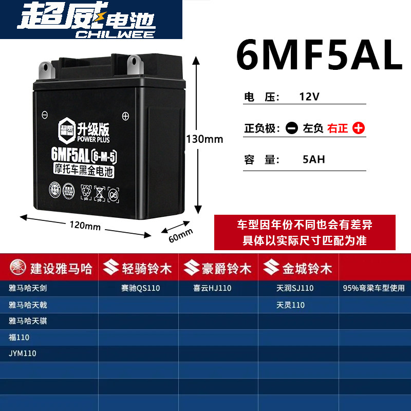 银钢mini 125 150小怪兽YG125-21A摩托车电瓶12v通用大容量蓄电池