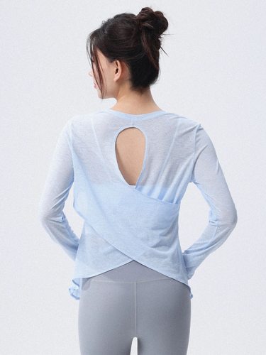 洋白菜工厂瑜伽服女上衣2025普拉提绝美训练服运动罩衫薄健身服新