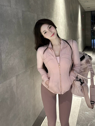 洋白菜瑜伽服女Defina上衣春夏运动夹克磨毛连帽防晒衣健身外套