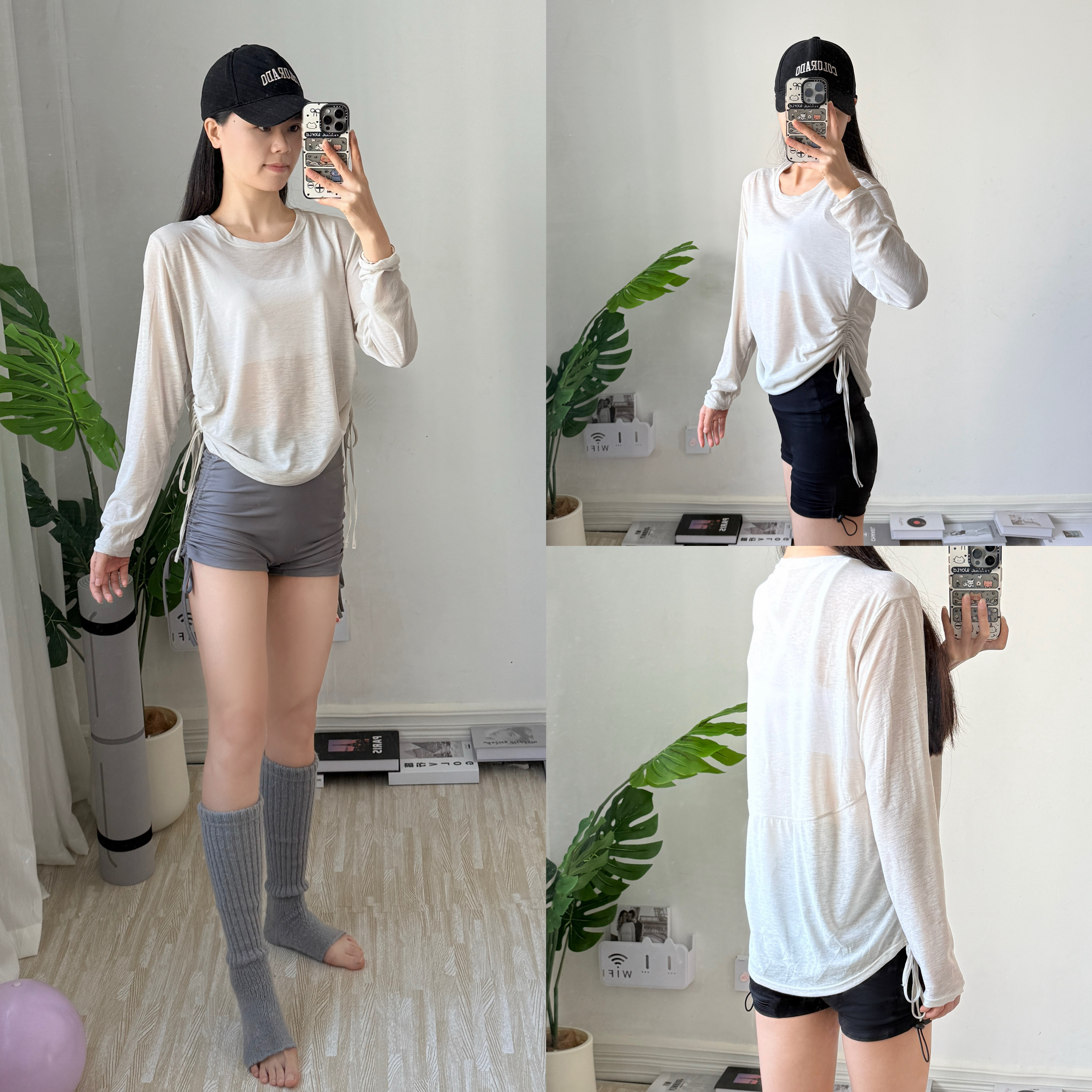 新款绝美运动罩衫女宽松显瘦瑜伽服普拉提训练健身上衣长袖高级感