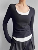 胸垫 健身运动T恤专业固定式 清仓处理瑜伽服长袖 女速干跑步修身