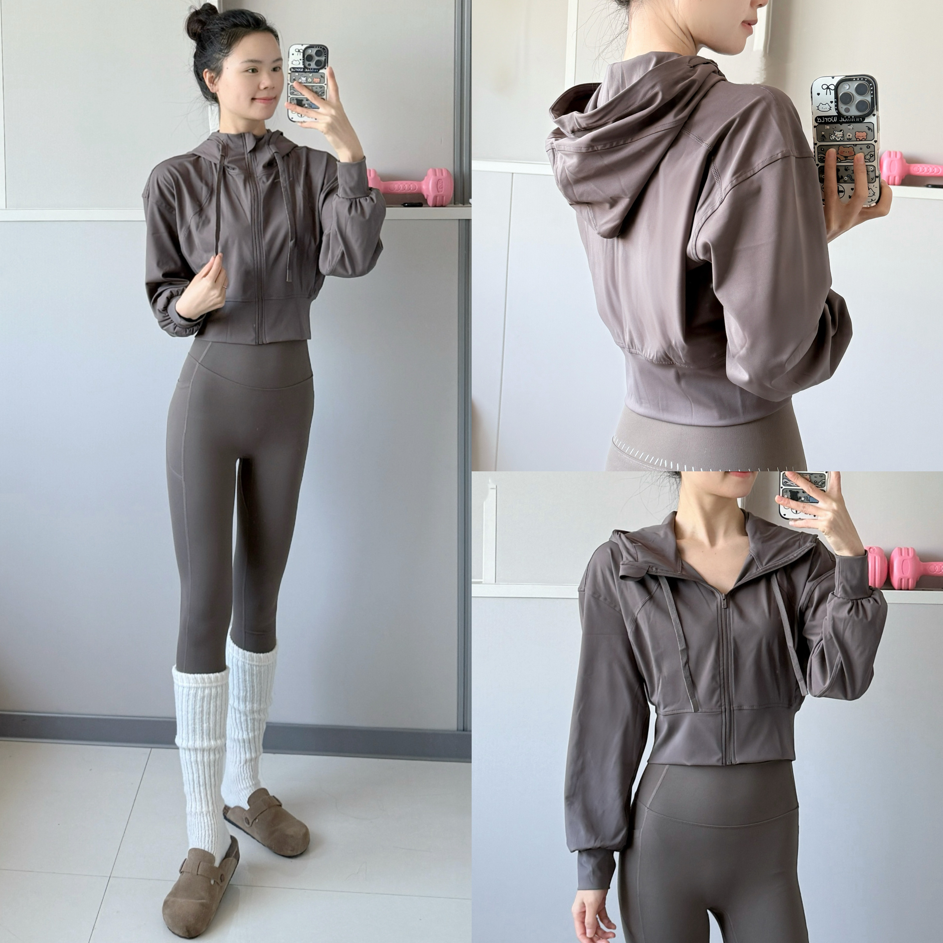 新款连帽运动外套女宽松显瘦户外休闲健身长袖普拉提训练瑜伽上衣