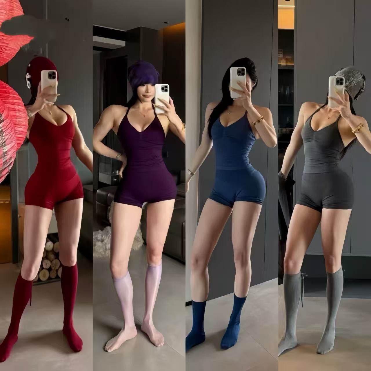 DF性感瑜伽内衣高强度露背V领带胸垫挂脖运动背心无缝针织健身服