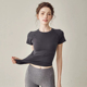 瑜伽服女短袖 上衣紧身衣弹力速干透气t恤专业普拉提健身跑步训练
