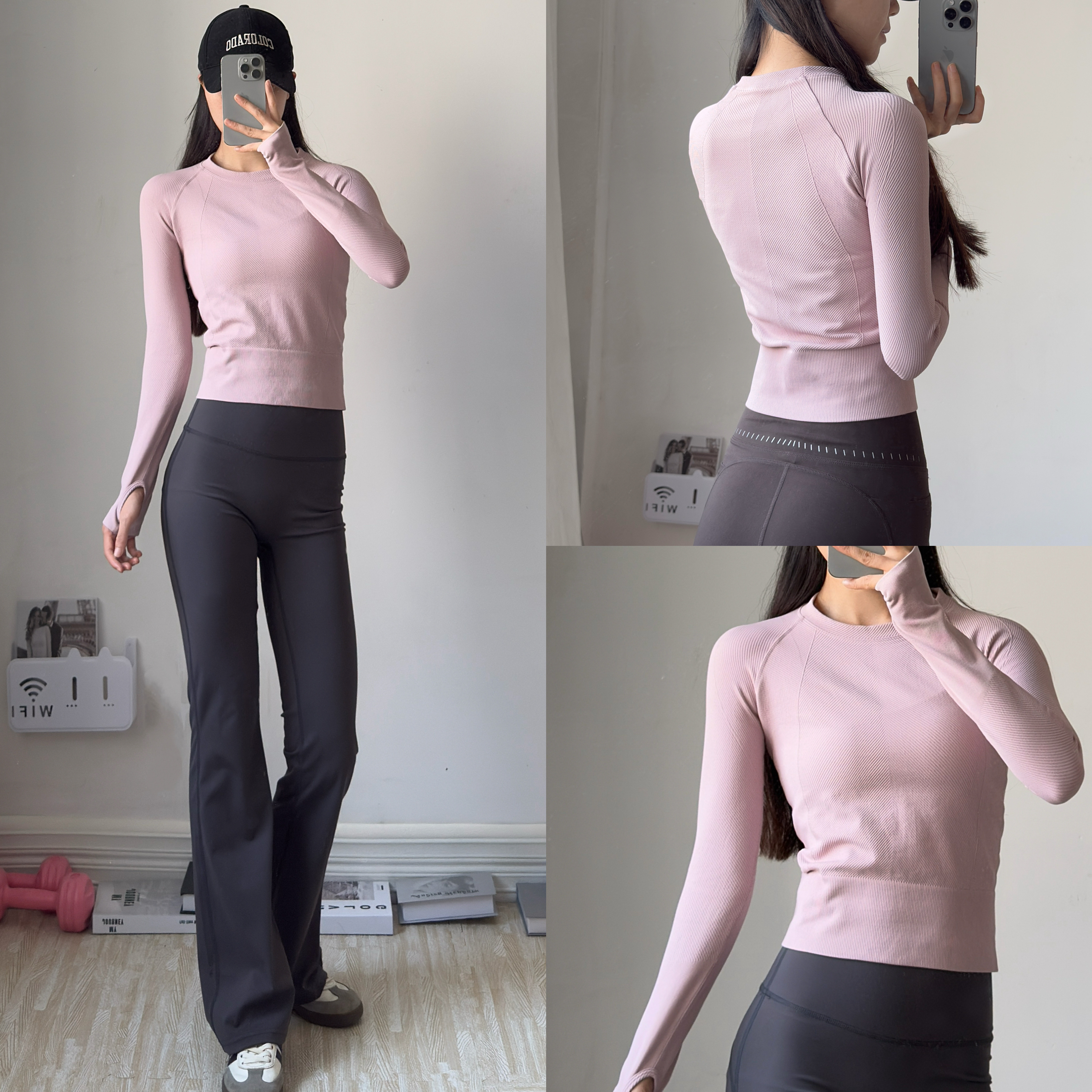 瑜伽服圆领T恤修身透气运动上衣女专业普拉提训练弹力跑步长袖,运动/瑜伽/健身/球迷用品,瑜伽t恤,淘宝优惠券,粉丝福利购,淘宝优惠卷