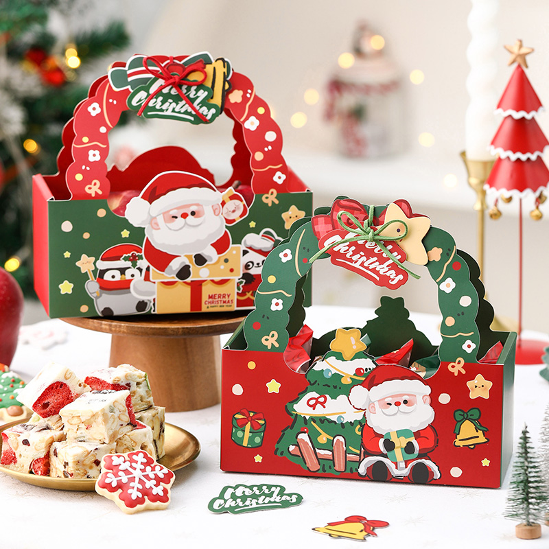 圣诞节包装盒袋苹果小礼物品盒子