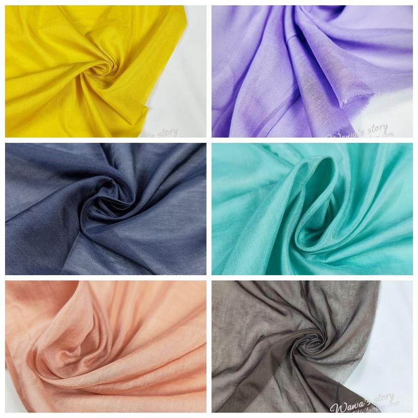 零料特价 真丝棉布料纯色里子布夏季百搭 衬衫打底里子内衬面料