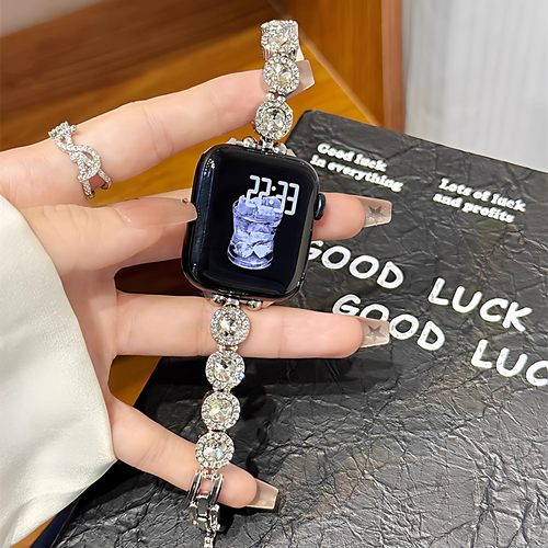 新款高级感彩钻金属表链