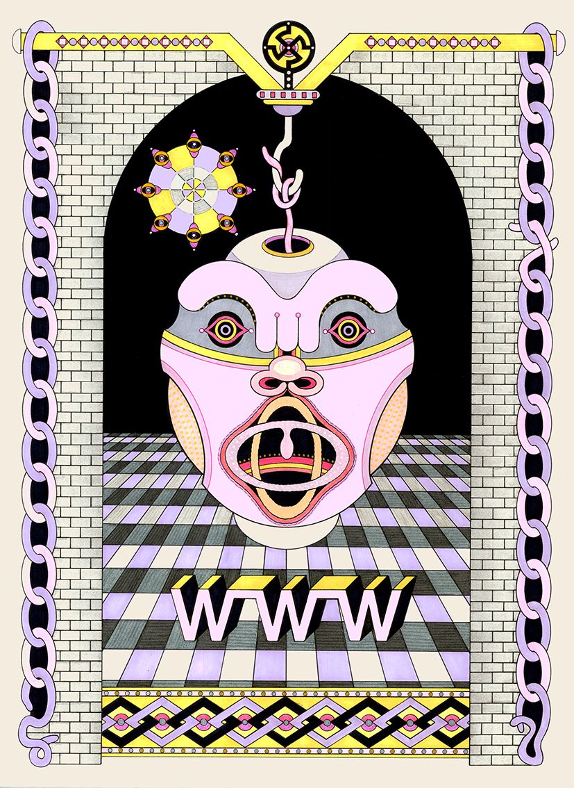 前卫怪诞的视觉波普现代平面设计插画怪诞前卫灵感素材