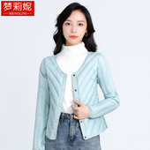 秋冬打底无缝长袖 羽绒内胆女修身 轻薄内穿短款 贴身内搭保暖羽绒服