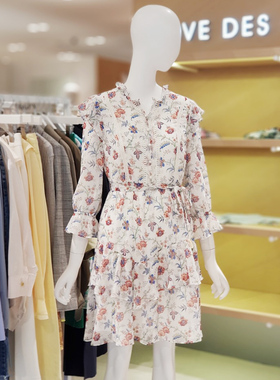 夏季新款韩国OLIVE DES OLIVE~超好看流苏腰带修身连衣裙OW9MO384