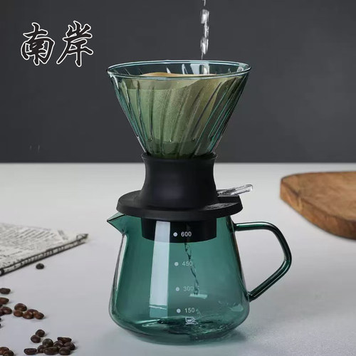 食品级耐高温玻璃聪明杯滴漏式萃取咖啡壶大容量带刻度手冲分享壶