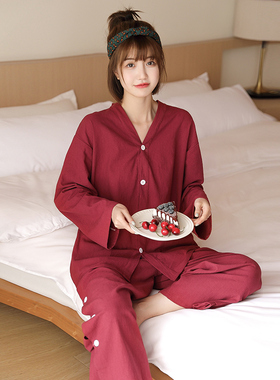 艾灸服女款纯棉情侣装前后开衫系扣长款男款中医针灸按摩服理疗服