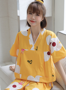 汗蒸服女款纯棉定制可爱亲子套装大码家居服儿童洗浴服桑拿服睡衣