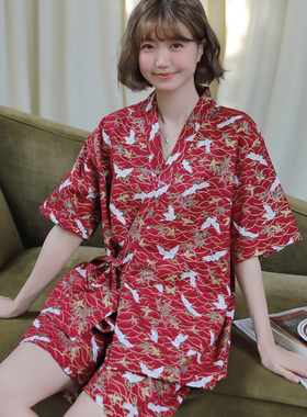 汗蒸服女款纯棉烫金高档情侣家居套装男款睡衣桑拿服洗浴服足疗服