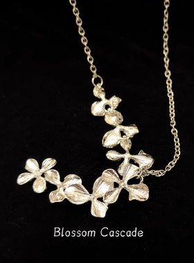 Vintage古着 Blossom Cascade  项链 兰花 清冷 小众设计 轻复古